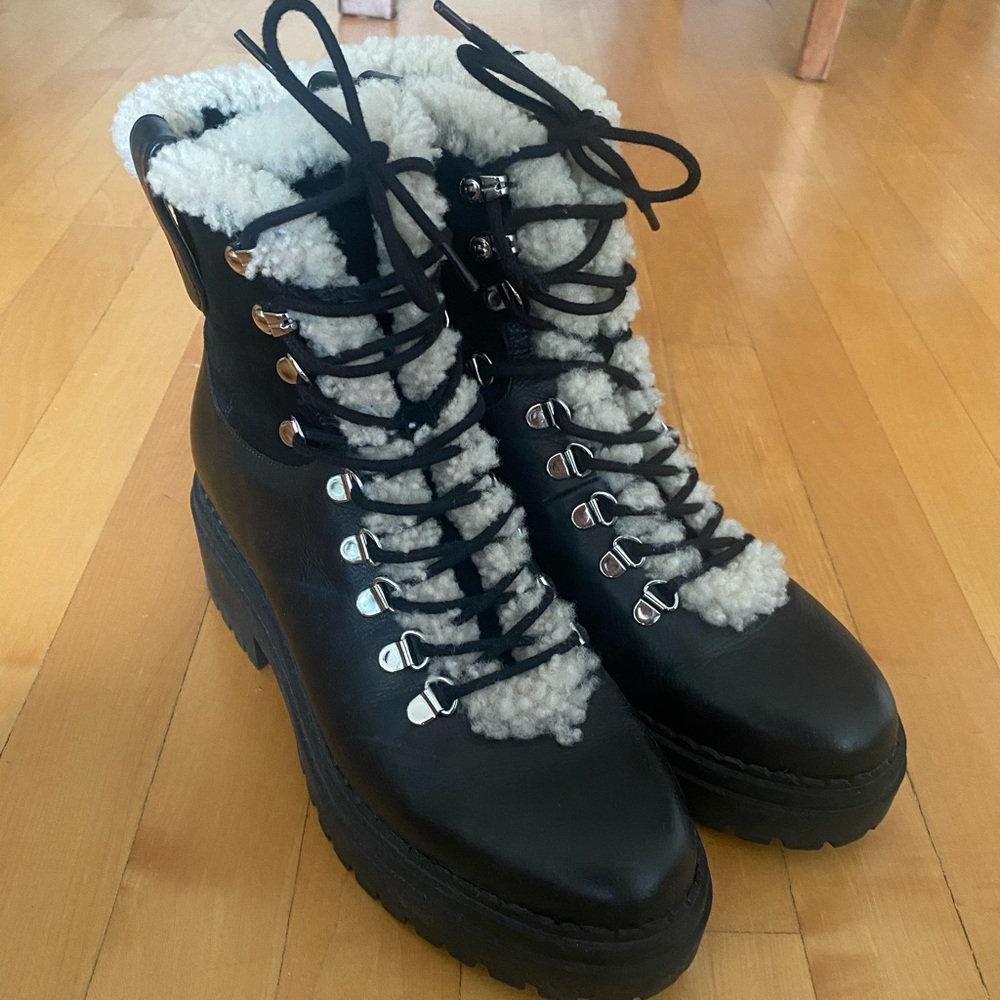 Marc FisherLTD Nalina Shearling Trim Boots